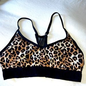 VS PINK leopard print sports bra